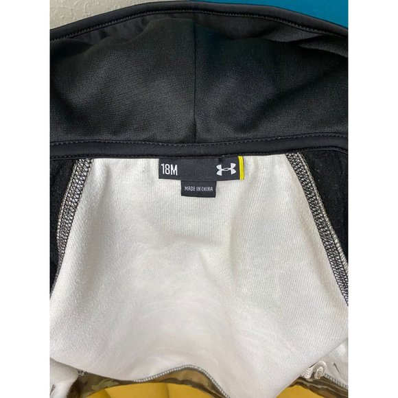 UNDER ARMOR JACKET 18 Mo.- Camo Black Orange Hooded Zipper - Excellent Condition - Picture 6 of 9